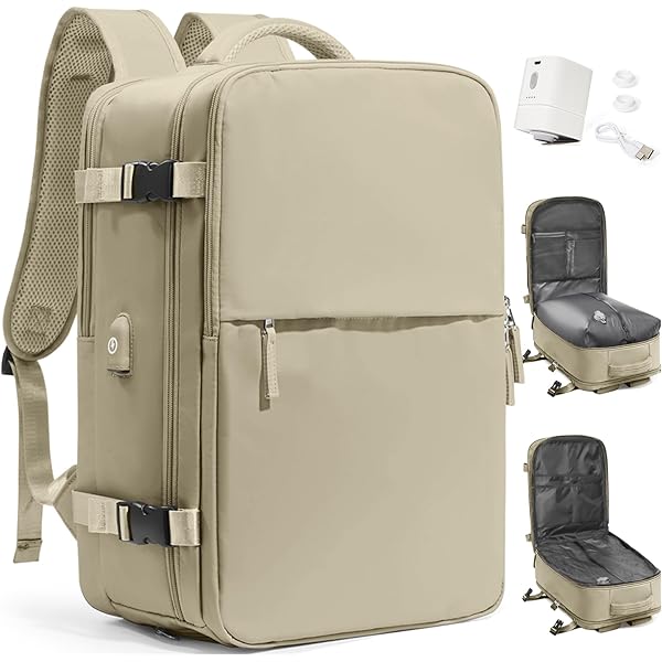 Amazon.co.jp: Vacpack バックパック、真空圧縮機能付き 60L 拡張可能